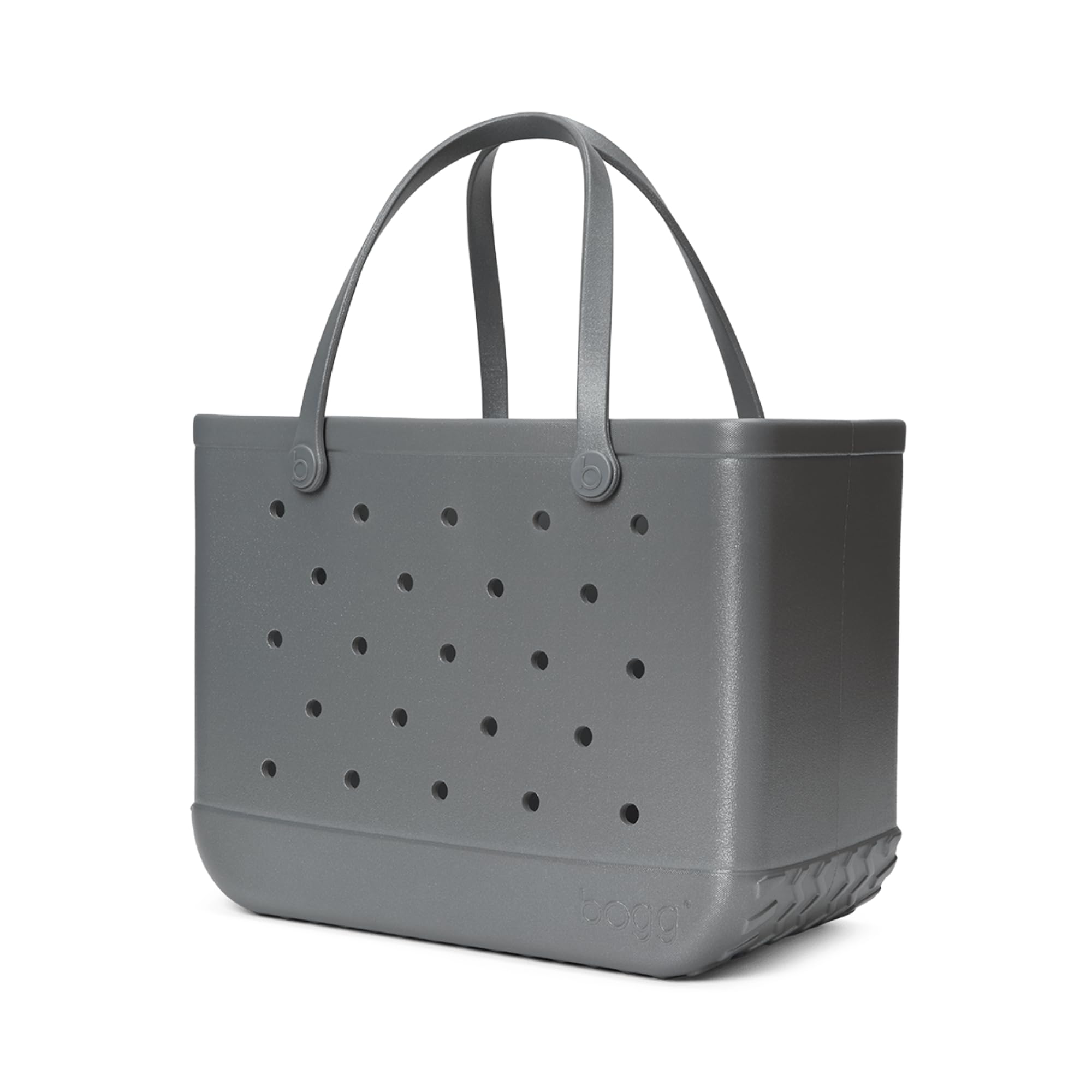 BOGG BAG Original Large Tote – 19” x 14” x 9” – Durable, Washable, Tip-proof – Beach, Pool, Boat, Work, Sports (Silver Shimmer)