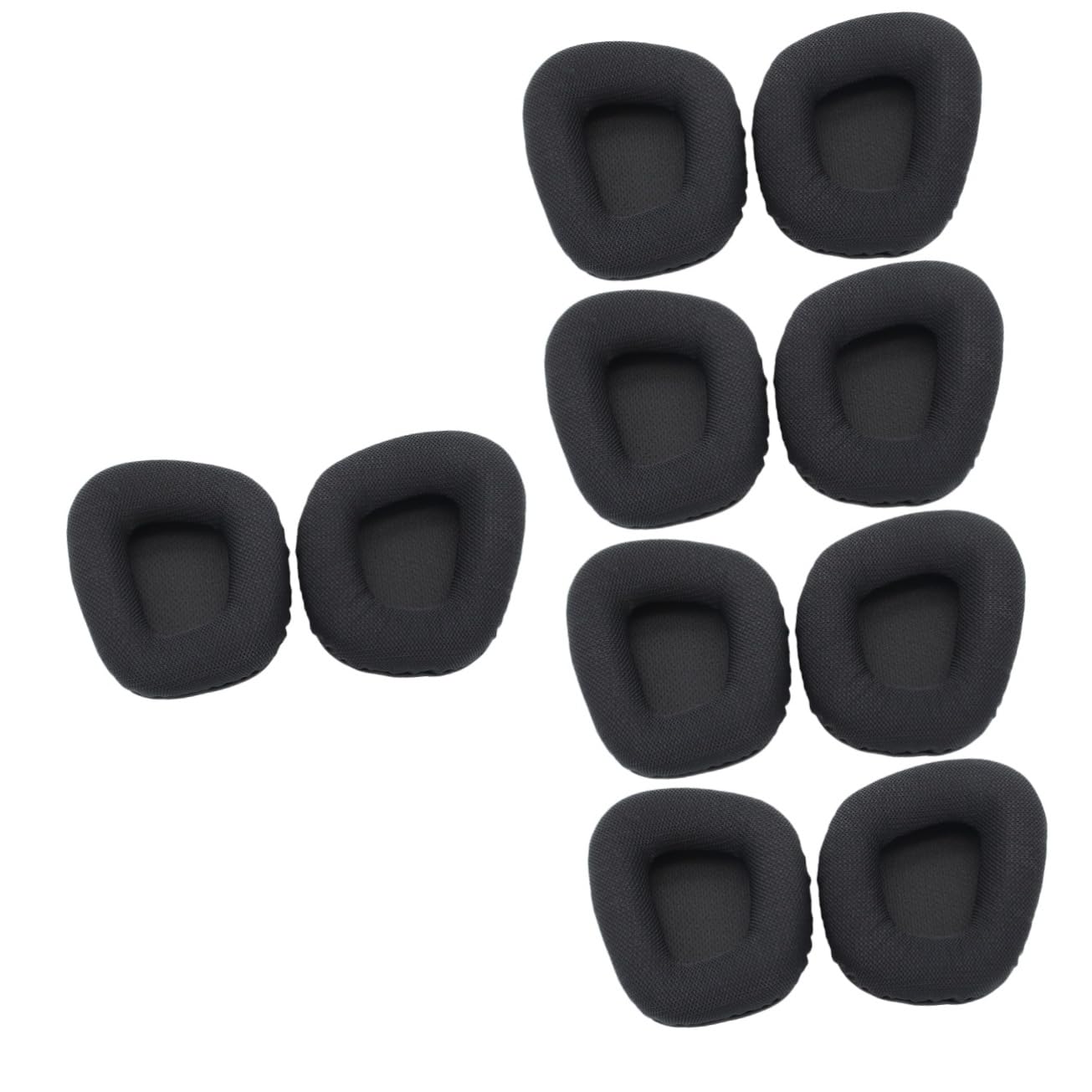 5 Paires Coussinets de Remplacement pour Casque de Mousse Compatible et Facile à Installer Noire