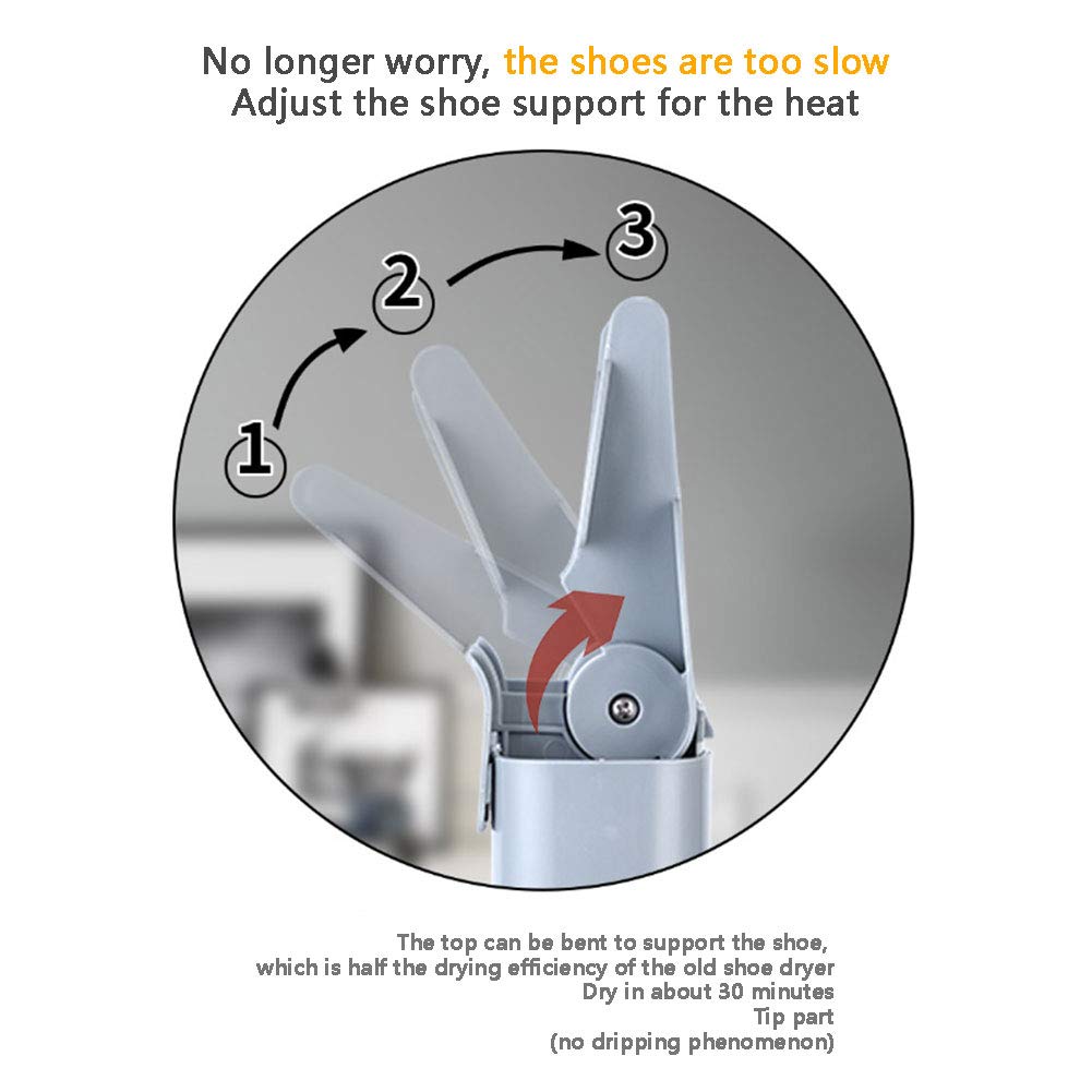 NANANA Séchoir pour Bottes et Gants - Déodorant Scalable Stérilisable Chauffage Gant Chaud Dehumidify, Idéal pour Le Ski Séchez Vos Chaussures et Moufles, Hauteur Rétractable 42-57cm