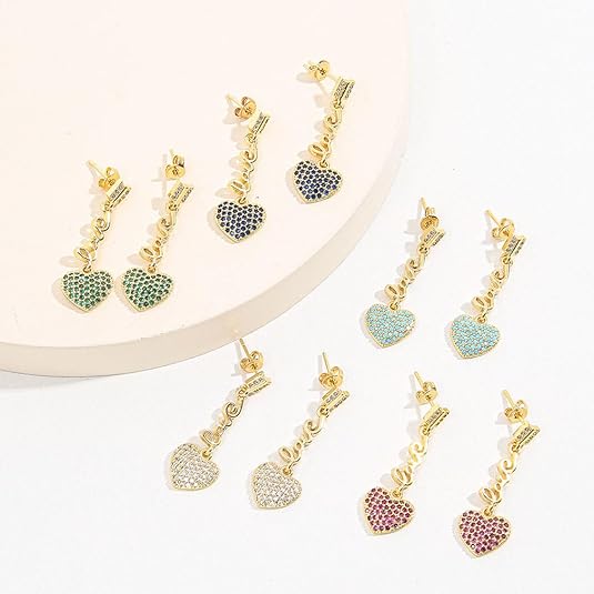 Orecchini Lunghi A Cerchio Pendenti YAZILIND – Forma Di Grano Con Zirconia Cubica – Gioielli Donna Eleganti Per Feste E Matrimoni - 2