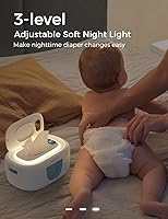 Vista 4 de Momcozy - Calentador de toallitas para bebé, diseño innovador de resorte, dispensador de gran capacidad para 60-80 unidades, 4 modos de control