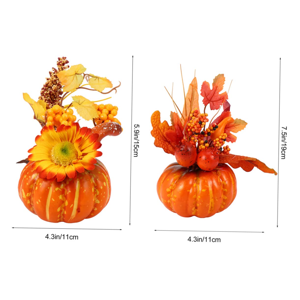 Sztuczne dynie dekoracyjne na Halloween, idealne na jesienne zbiory, symulowane ozdoby do dekoracji Halloween.