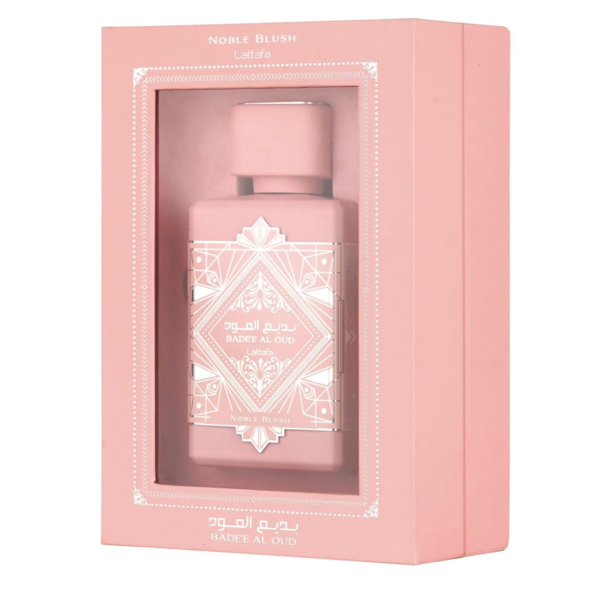 Perfume Badee Al Oud Noble Blush Original 100ML, Perfume Árabe para Mujer de Larga Duración, EDP Importado de Dubái, Incluye Atomizador 5ML, Fragancia Dulce, Florales y Orientales (Noble Blush)