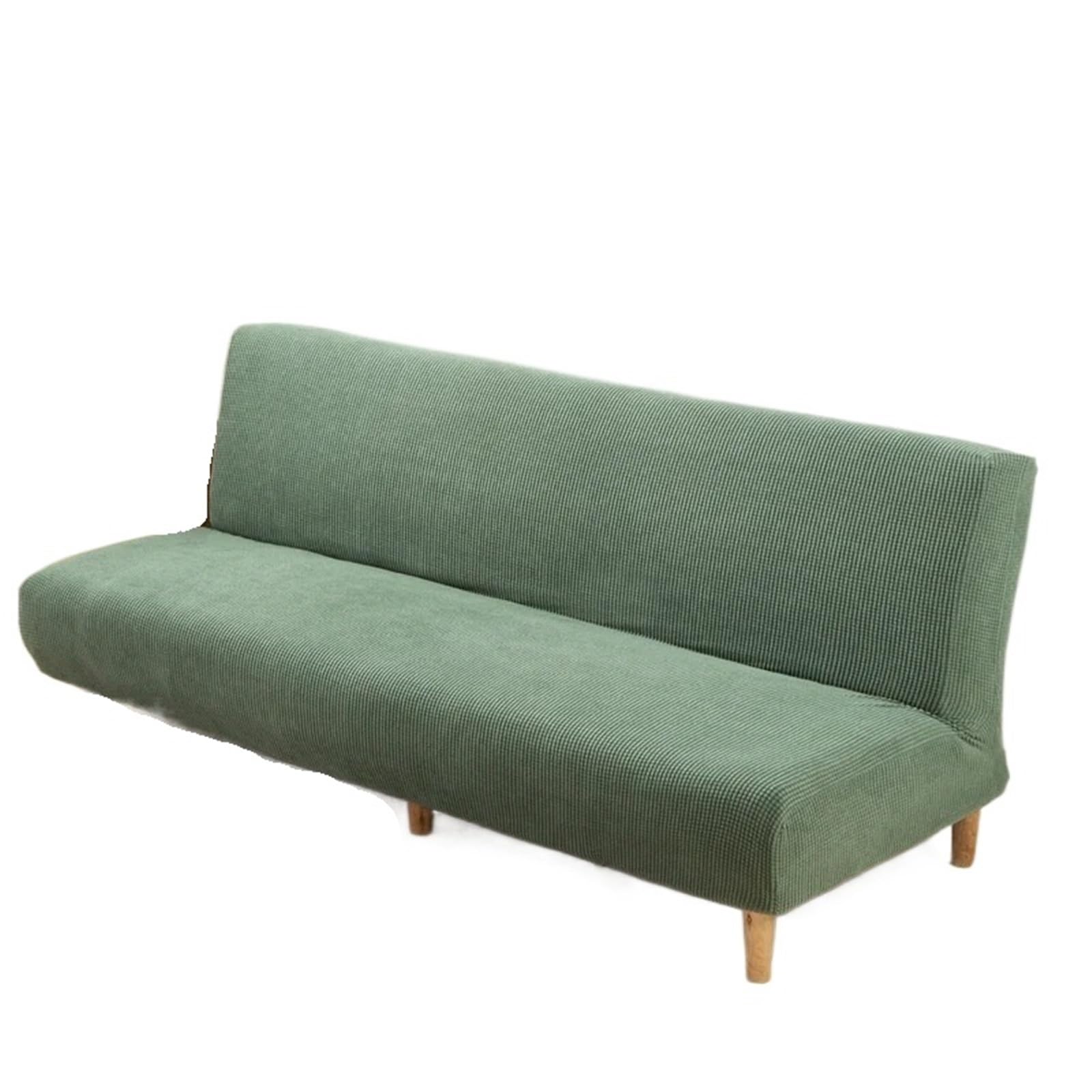 GCYEIDMA Armless Sofa Slipcover Armless Sofa Bed Slipcover Couch Cover Without Armrests Stretch Folding Futon Elastic Removable(Color 5,S 120-155cm)