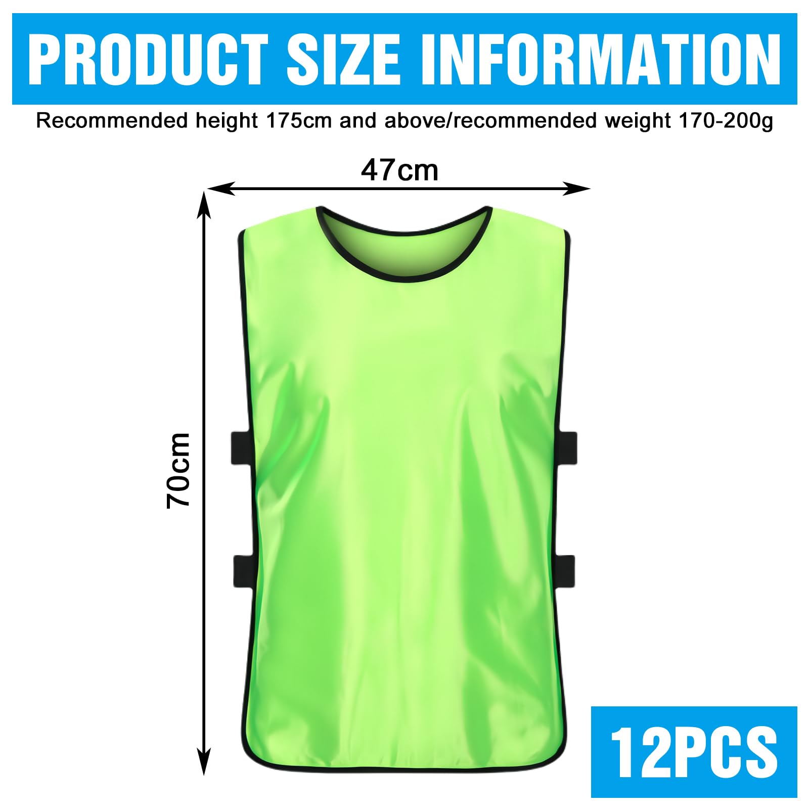 12 Pack Chasubles d'Entraînement Football, Gilet Adulte