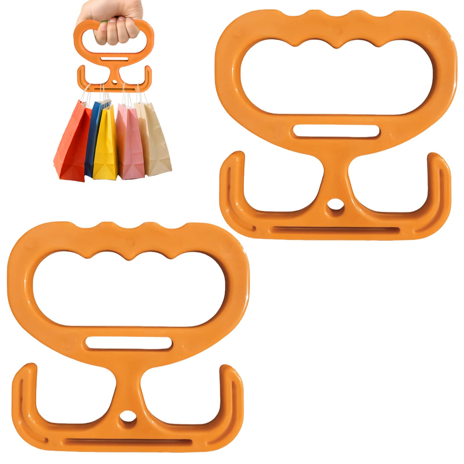 Paquete de 2 bolsas de comestibles, soporte resistente para bolsas de comestibles, cada uno soporta hasta 100 libras, agarre cómodo para llevar bolsas de compras, bolsas de comestibles, cubos