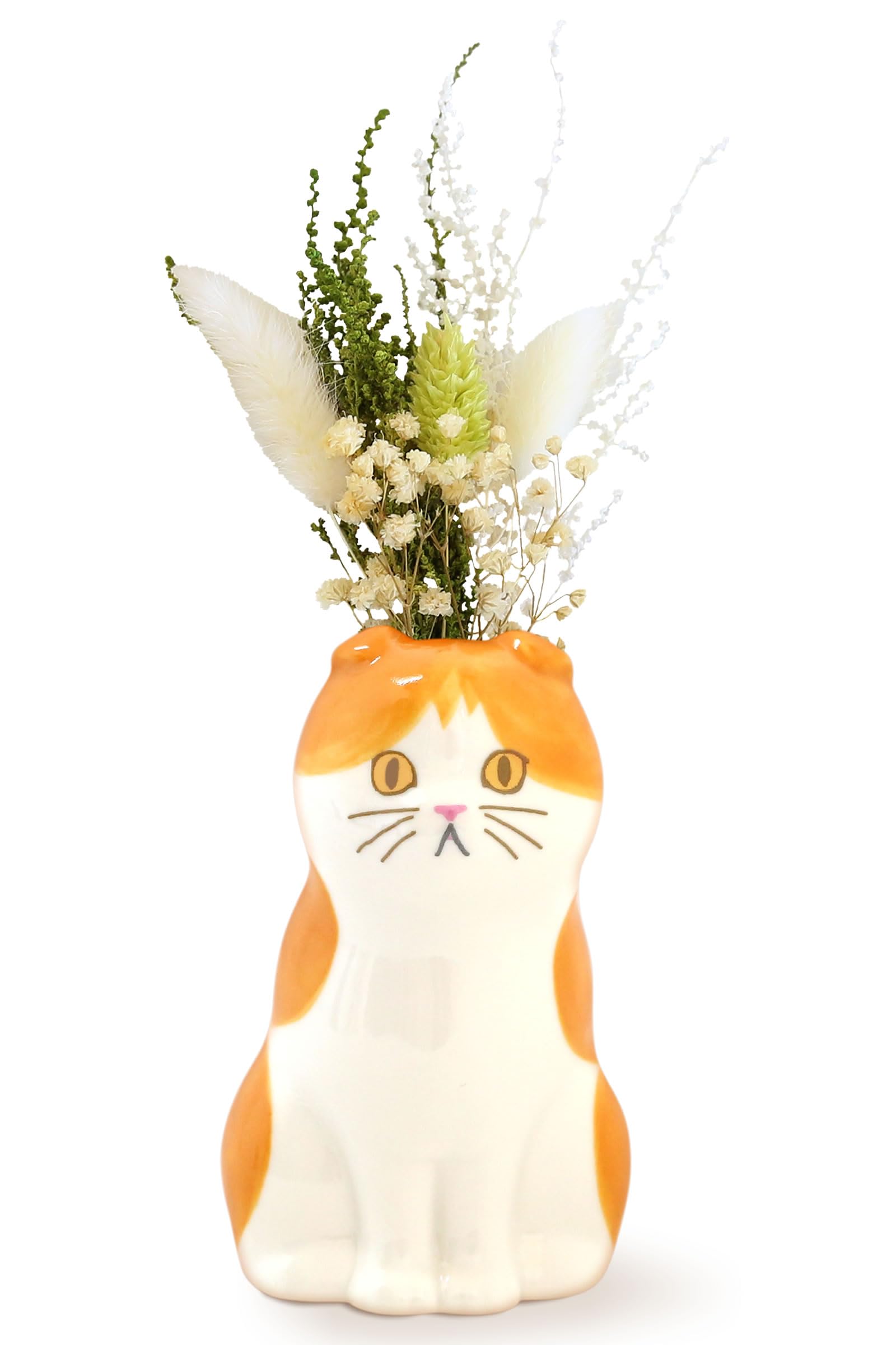 猫と花 フラワーベース Minou-ettes by C. Pradalie Quail Ceramics キャット・フラワーベース｜フラワーベース｜オルネ ド