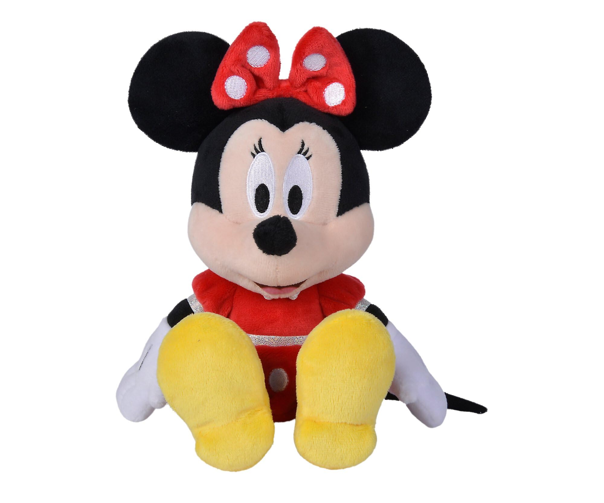 Simba Rotes 6315870226 - Disney Minnie Mouse, 25Cm Plüschtier Im Roten Kleid, Kuscheltier, Micky Maus, Ab Den Ersten Lebensmonaten
