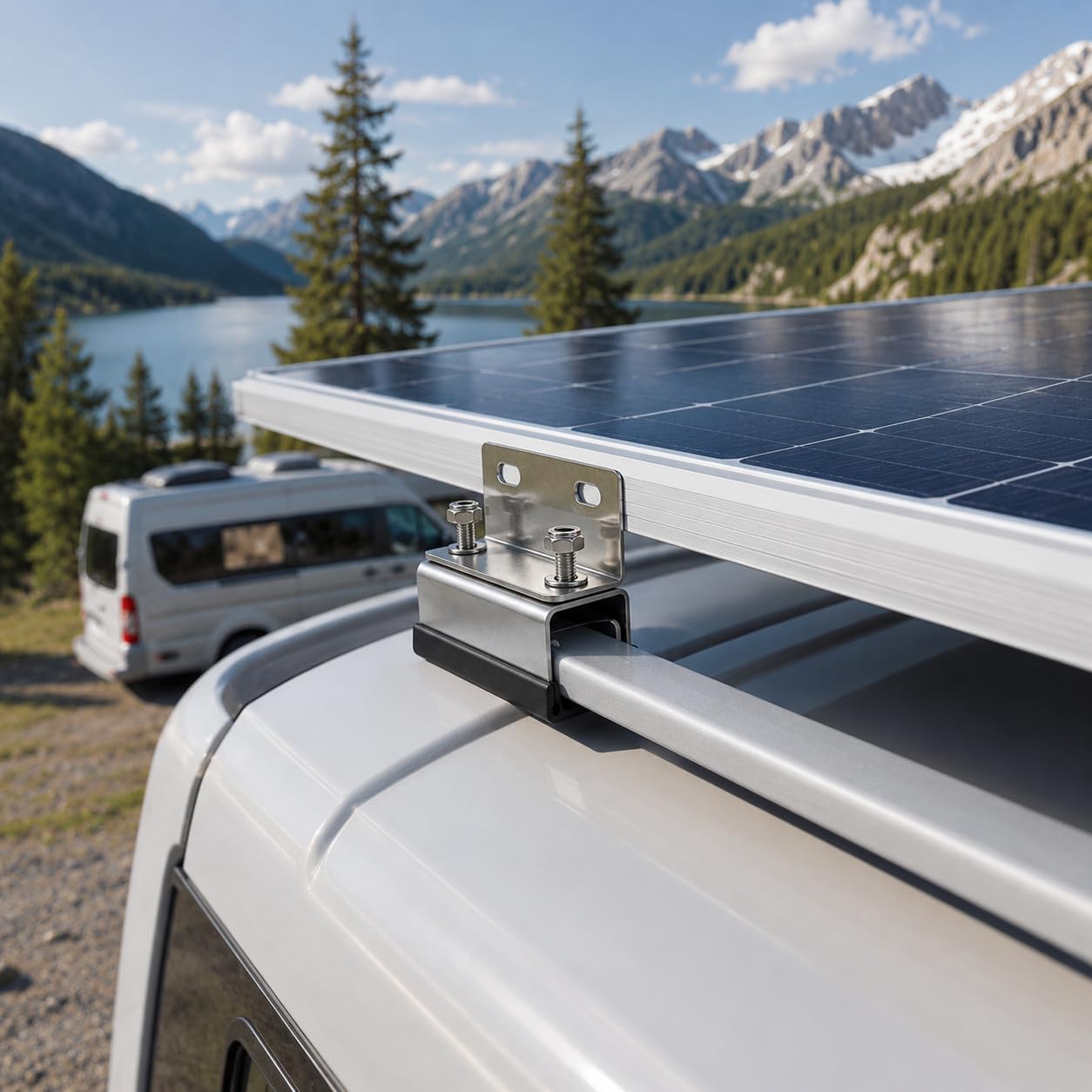 6 Stück Dachträger Halterungen aus 304 Edelstahl für Wohnmobil Solarmodule