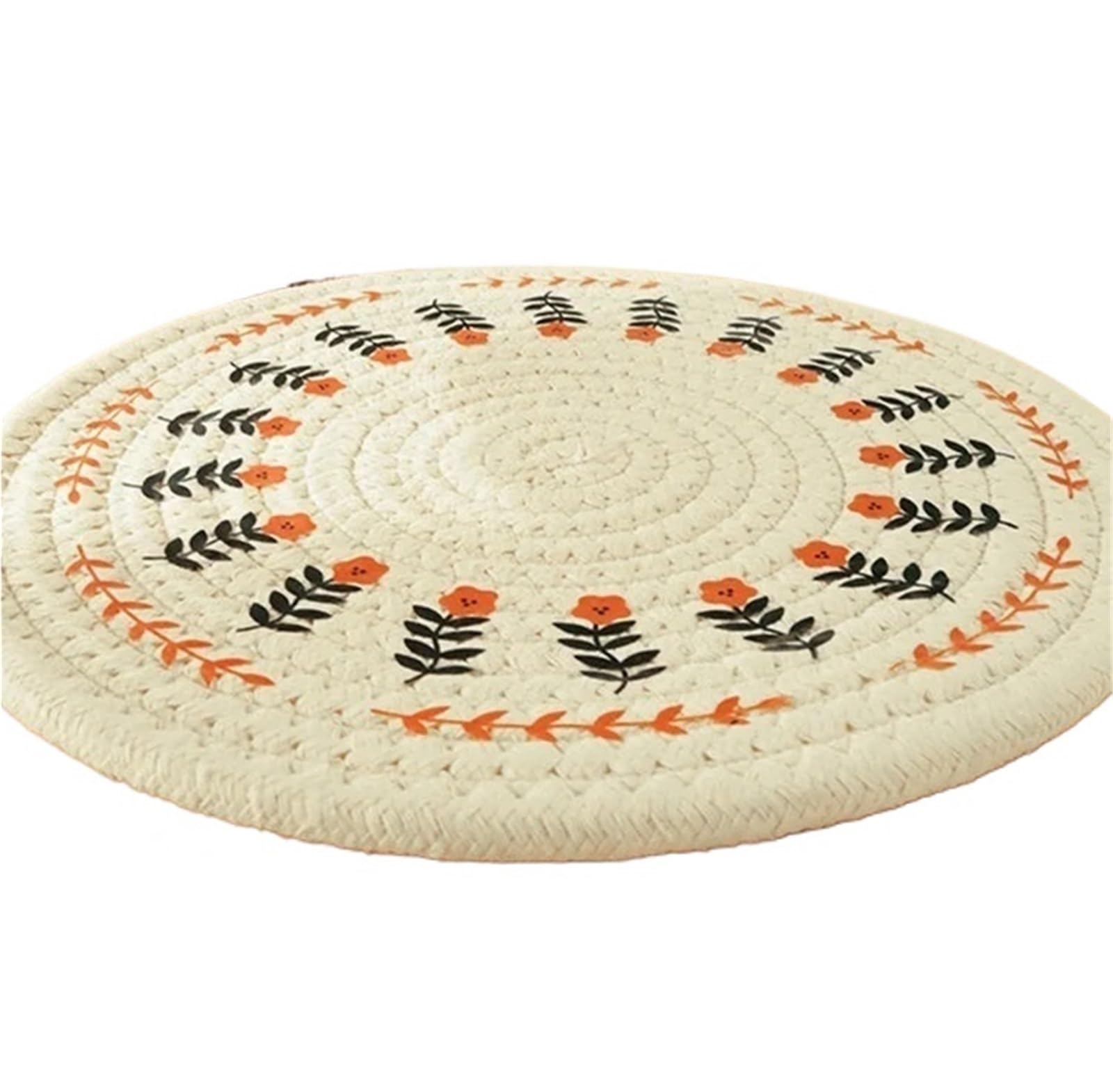 4 Piezas de Almohadillas aislantes de Calor Tejidas de algodón for Platos de Comedor, Cuencos, cazuelas, Posavasos for té, tapete de Mesa antiescaldaduras para Ollas Calientes, Platos(24cm)