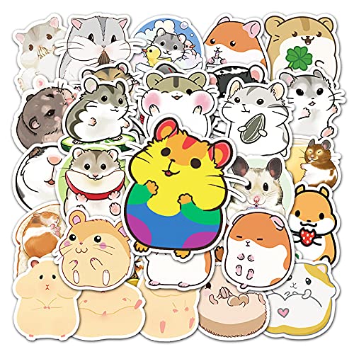 LYLSDSB 50 adesivi simpatici animali per laptop, skateboard, snowboard, chitarra, bagagli, auto, moto, bottiglia d'acqua, telefono – Impermeabile Cartoon Kawaii Design per ragazzi bambini