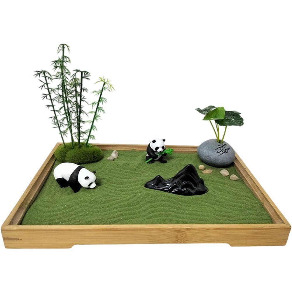 Ornements de bureau zen anti-stress avec panda pour calmer l'anxiété
