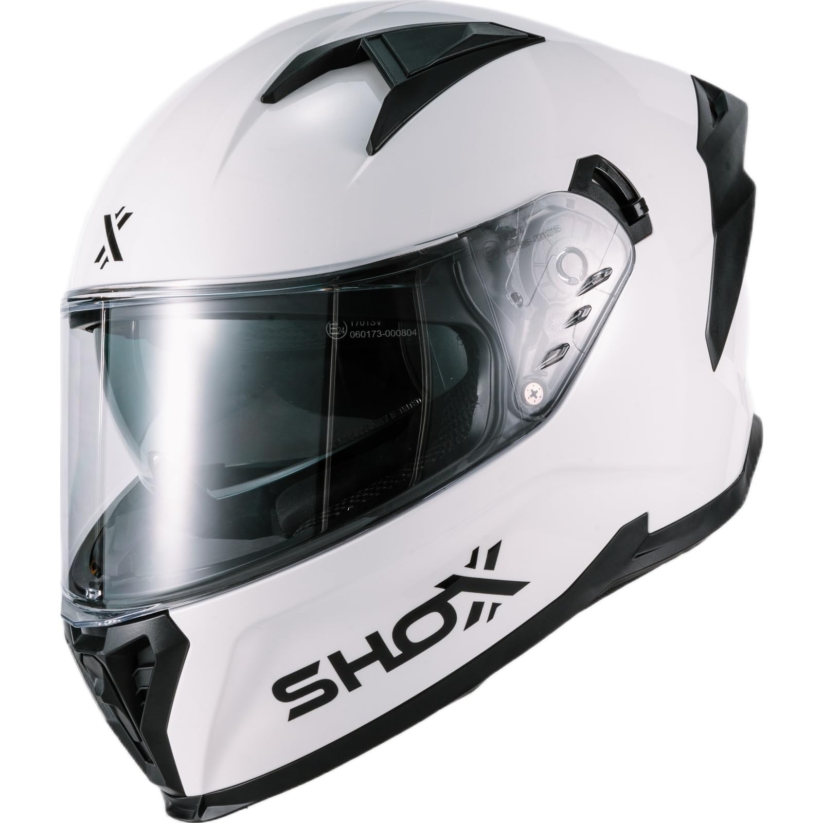 Shox Rapid Motorcycle Helmet ECE 22.06 Approved Unisex Full Face Street Sport Touring Bike Motorbike Riding Protective Crash Lid Solid Plain