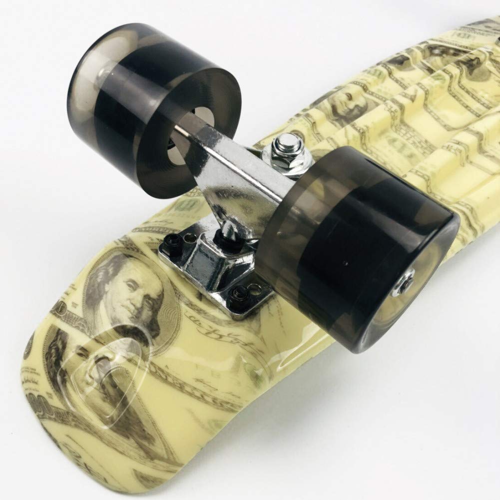 22" Kids Plastic Skateboard Retro Plastic Cruiser Skateboard