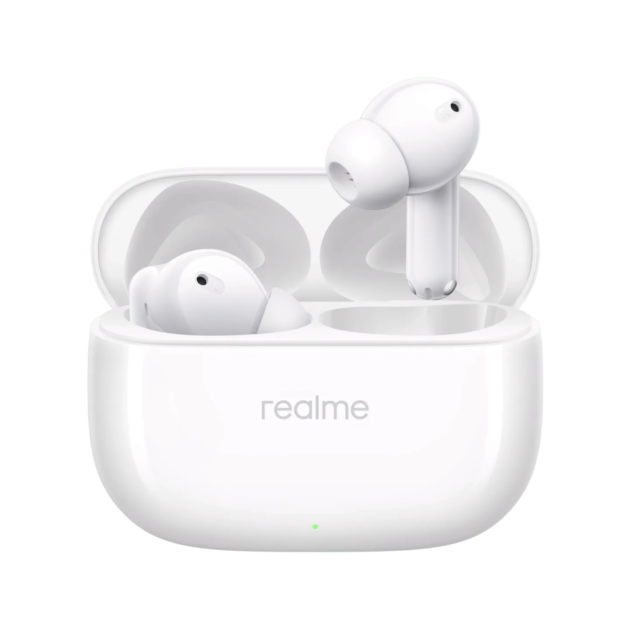 realme Buds T310 Truly Wireless in-Ear Earbuds with 46dB Hybrid ANC, 360° Spatial Audio, 12.4mm Dynamic Bass Driver, Upto 40Hrs Battery and Fast Charging - (White)