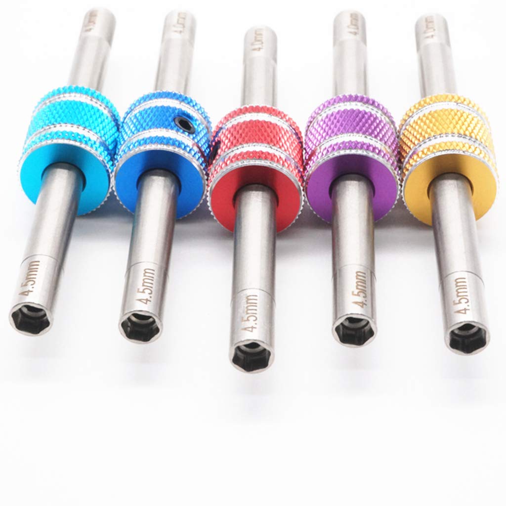 kobeIeen Stainless Steel Hexagonal Sleeve for Head 4-4.5mm Repair Tool Set for Remote Control Crawler 1/10