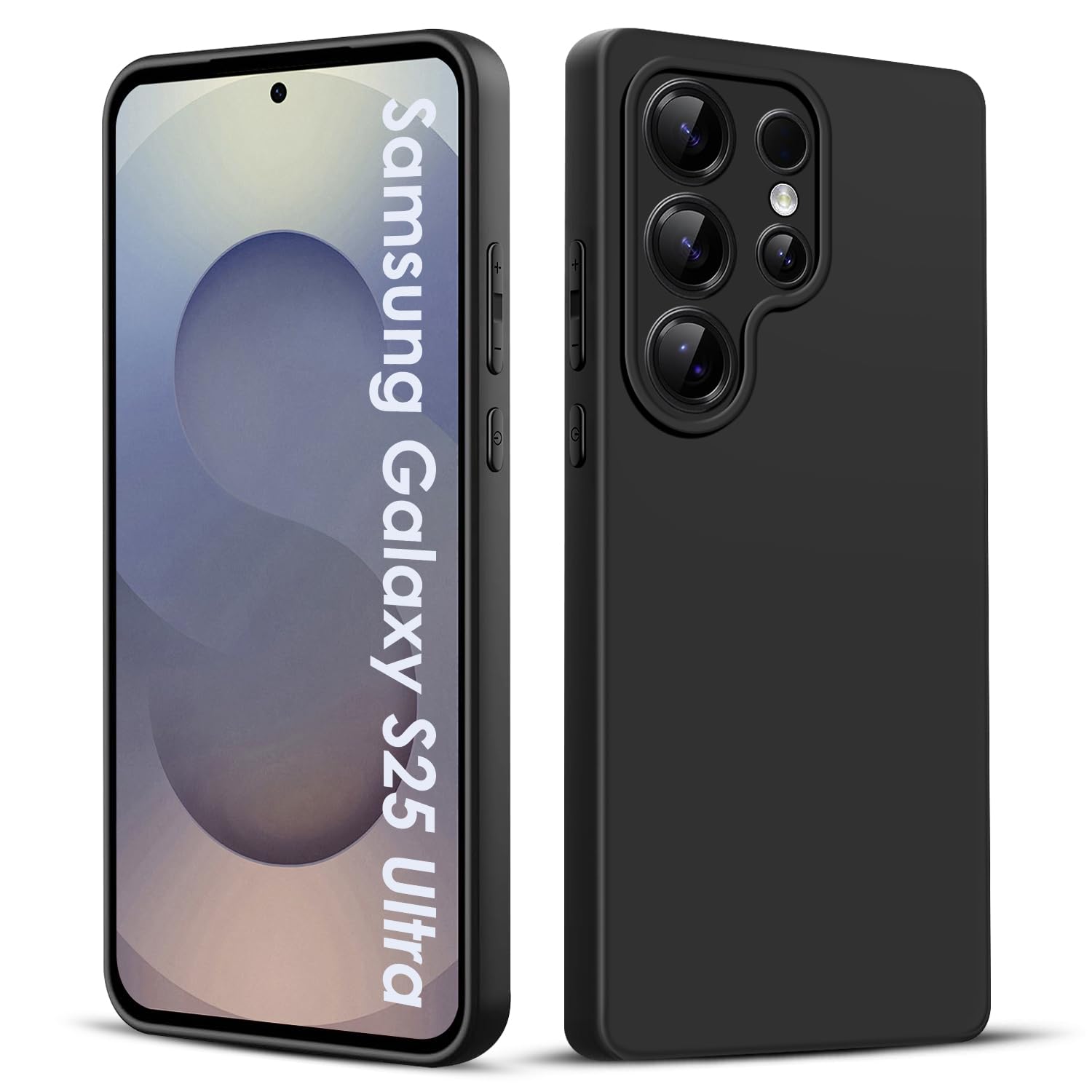 Filoto Soft Silikon Hülle für Samsung Galaxy S25 Ultra, Kameraschutz Stoßfest TPU Handyhülle, Anti-Fingerabdruck Unzerstörbare Starke Stoßfestigkeit Kratzfest Ultra Dünn Schutzhülle (Schwarz)