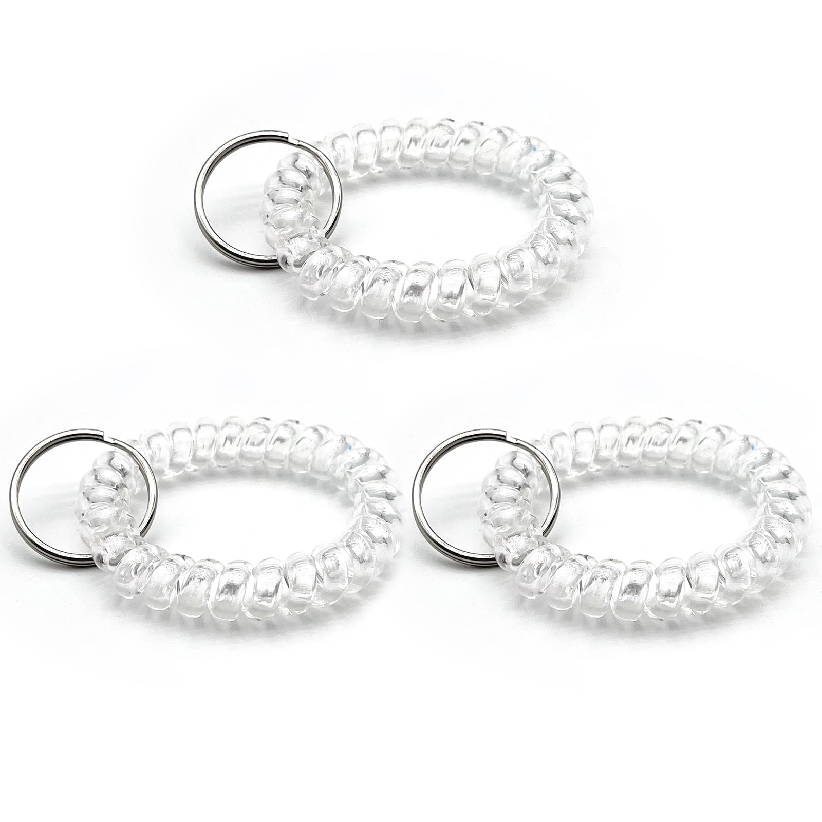 TENOC Spiral Coil Keychain, Anti-lost Key Chain Holder Lanyard Cord for Sauna Outdoor Sports and Gym Pool