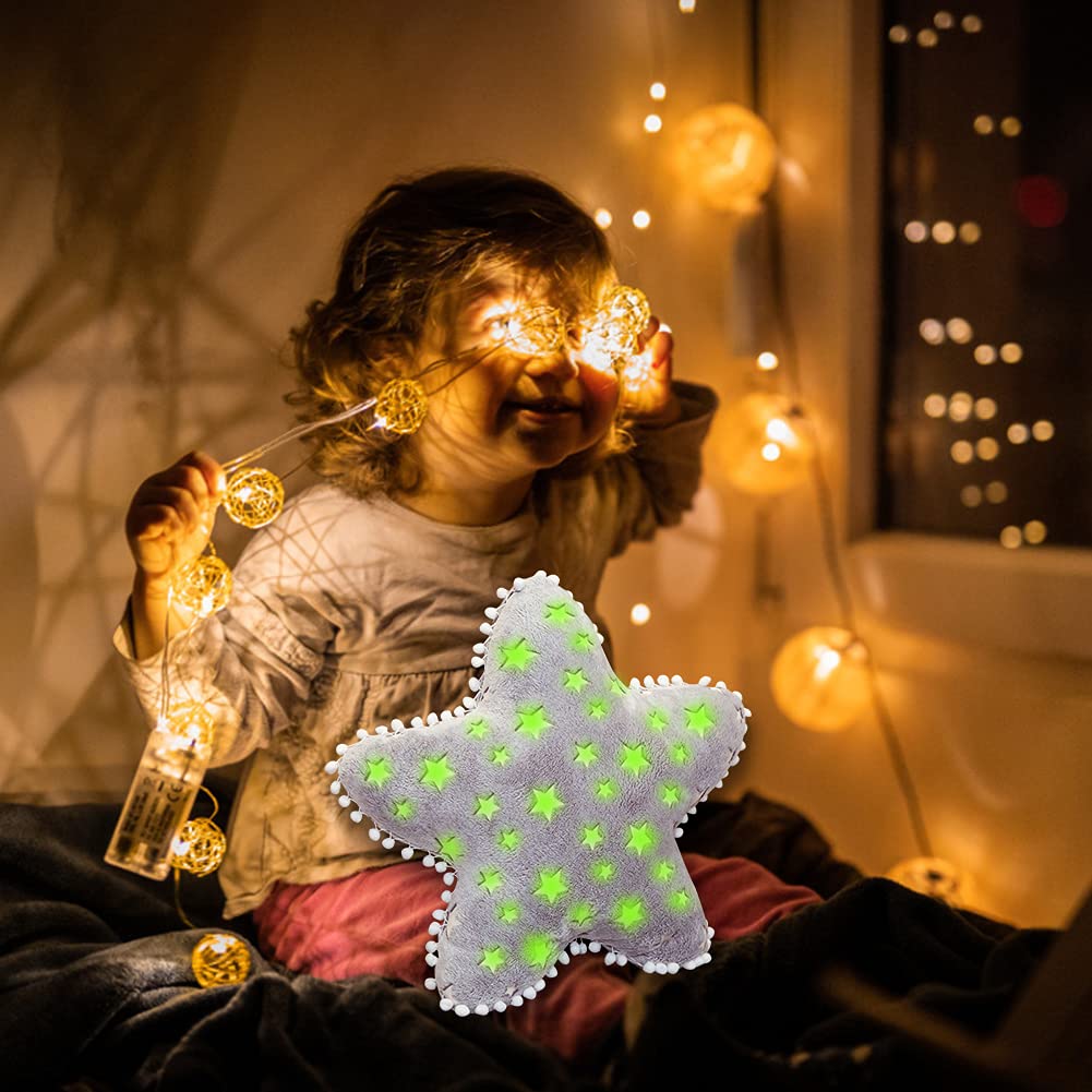 Cuscino A Forma Di Nuvola In Peluche - Decorativo Per Camera Bambini, Bianco, 38x22 Cm