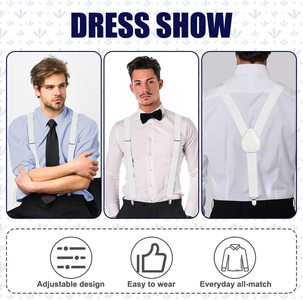 AOMIG Men's Braces with Strong Metal Clips, 3.5cm Wide Heavy Duty Suspenders - Image 4