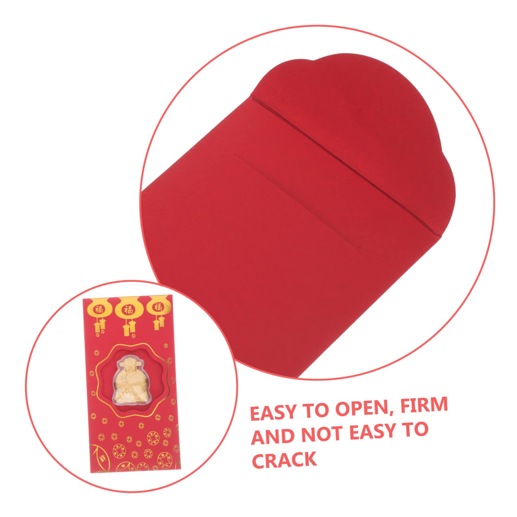 SEWACC 40 Piezas Sobre Rojo Del De La Riqueza Sobres Rojos Del Año Del Conejo Zodiaco 2023 Sobres Rojos Chinos Hong Bao Chino Decoración Lai Ver De Dinero Hoja De Oro