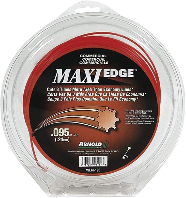 Línea de corte de hilo de grado comercial Arnold Maxi-Edge de 0,095 pulgadas x 200 pies