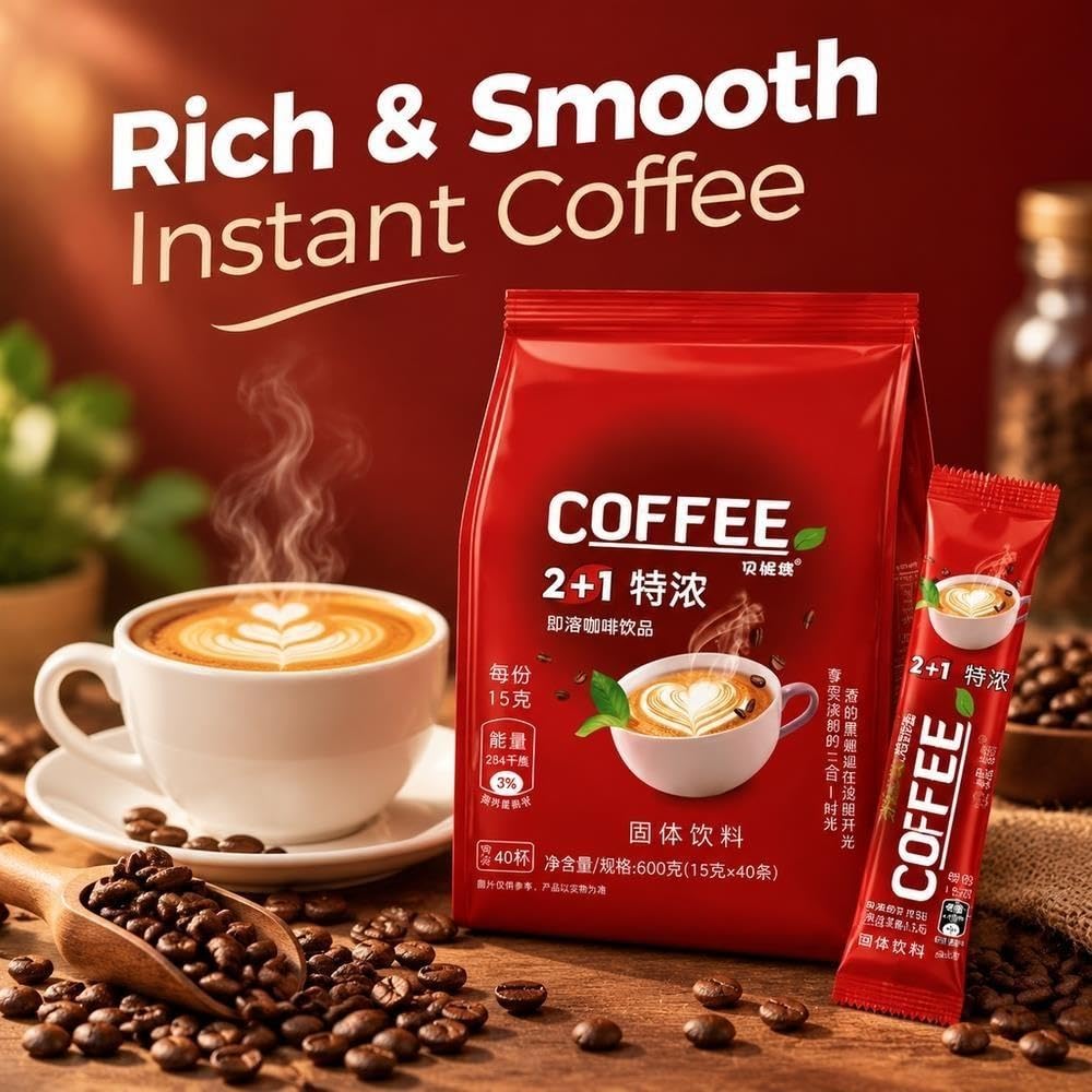 Mezcla de café instantáneo 2+1, 40 barras