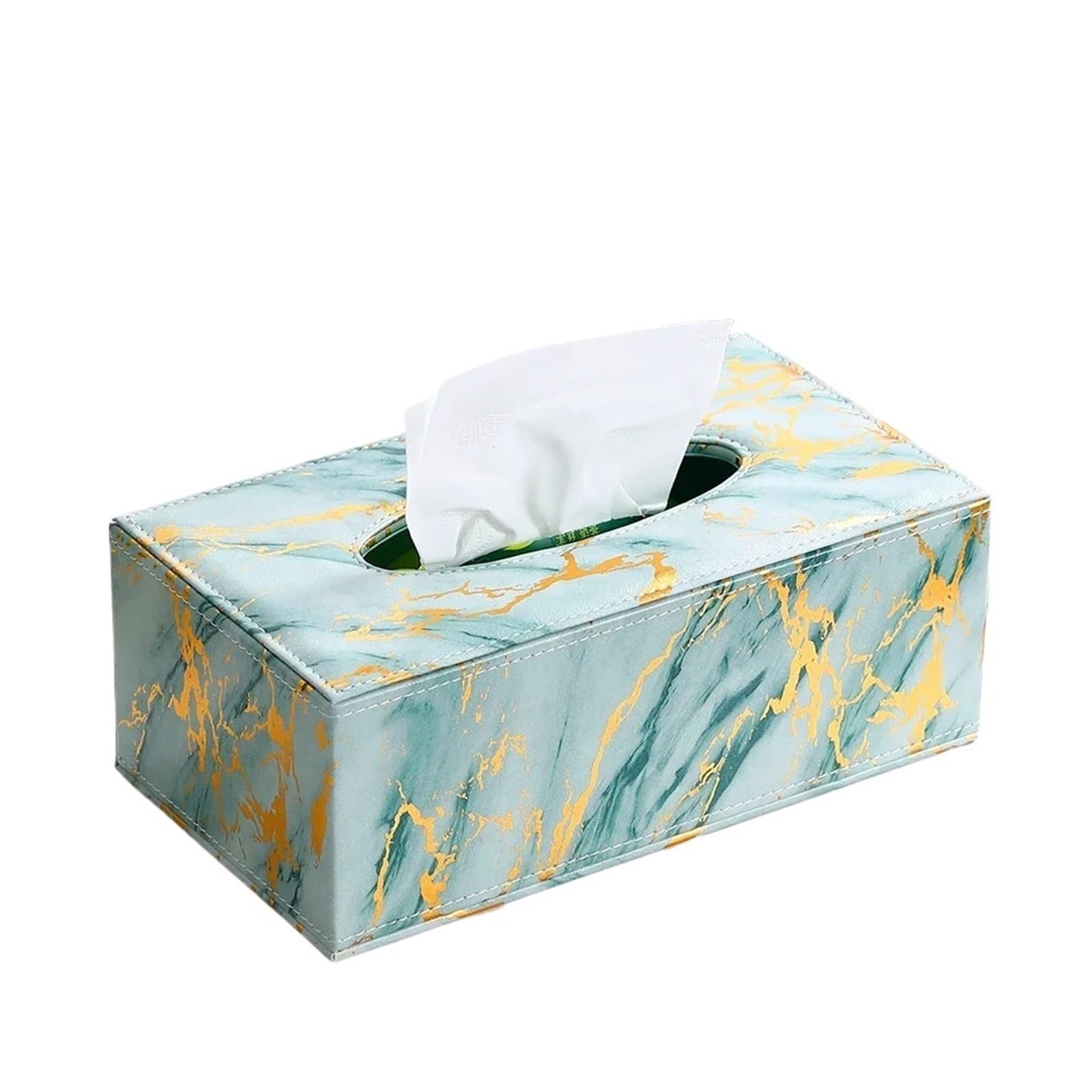Leather Tissue Boxs Living Room Bedroom Desktop Tissue Holder Bathroom Draw Paper Storage Box Home Decoration(C -25x13.6x9.3cm)