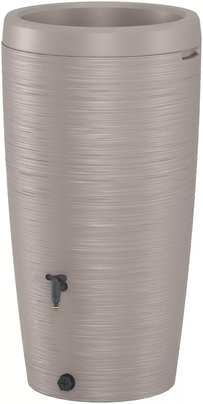 Regenwassertank 240 L Regentonne Wasserbehälter in 3 Farben mit Wasserhahn Set (240L Hellgrau)