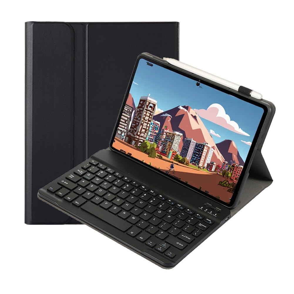FKQLH Tastiera Custodia per Xiaomi Redmi Pad 2 Tablet 11 Pollici, Italiana Layout Tastiera Retroilluminata Rimovibile Magnetic Wireless Bluetooth Cover con Supporto, Verde