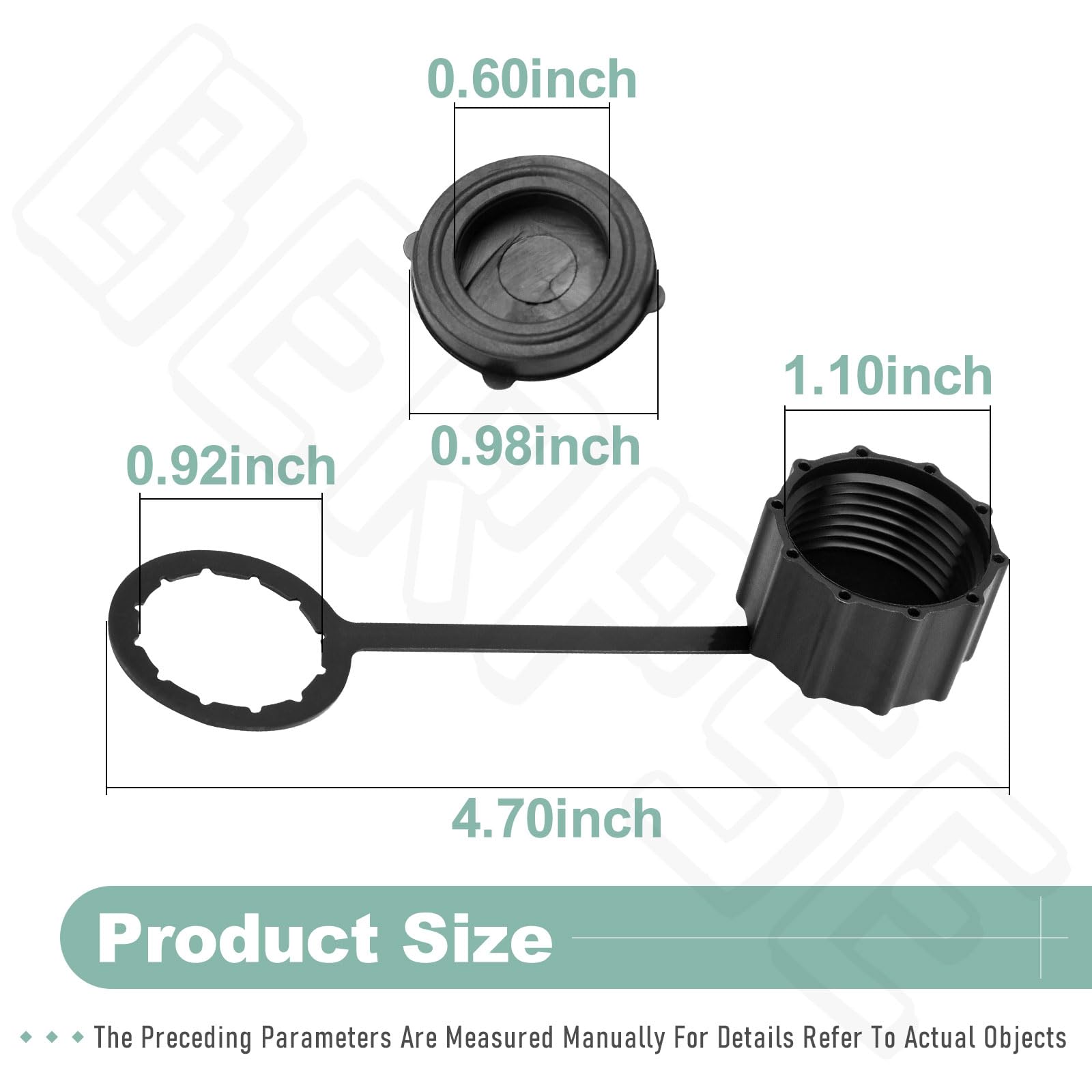 Paquete de 2 tapones y correas de drenaje para rociador 7771825 compatibles con Fimco | Para la mayoría de rociadores EZ Mount y EZ Tow ATV, tapa roscada y correa para rociadores de césped y jardín
