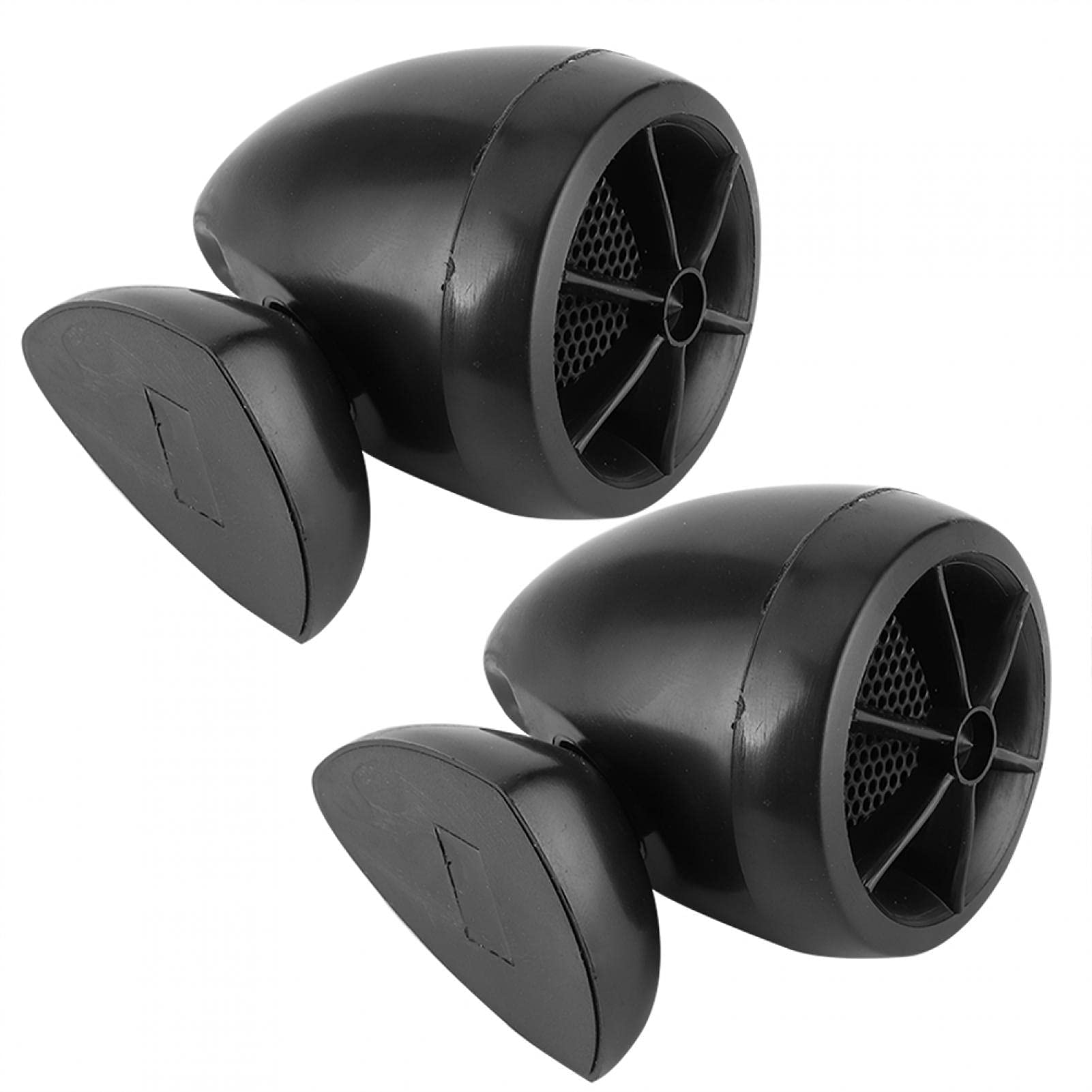 Haut-Parleur Audio, ABS + Aimant 1200W 12V Tweeter Mini Cornet Musique dôme Haut-Parleur pour système Audio de Voiture, Porte de Voiture, Panneau de boîte à Gants(Le Noir)
