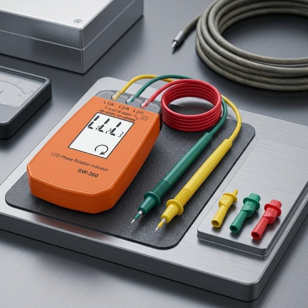 Detector trifásico SW360 LCD 40-600 V alarma (SW-360)