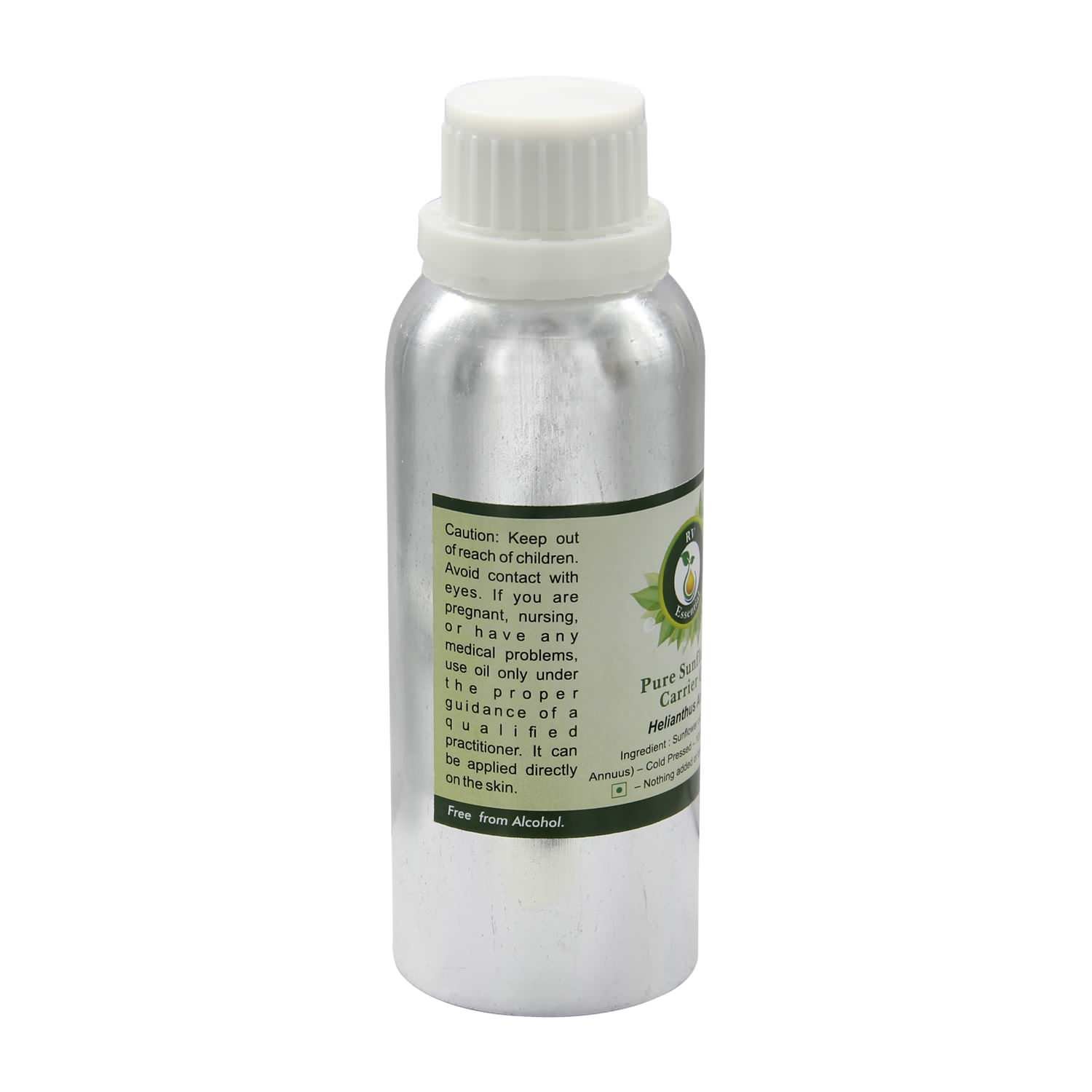 R V Essential Pure Sunflower Carrier Oil 1250ml (42oz)- Helianthus Annuus (100% Pure and Natural Cold Pressed)