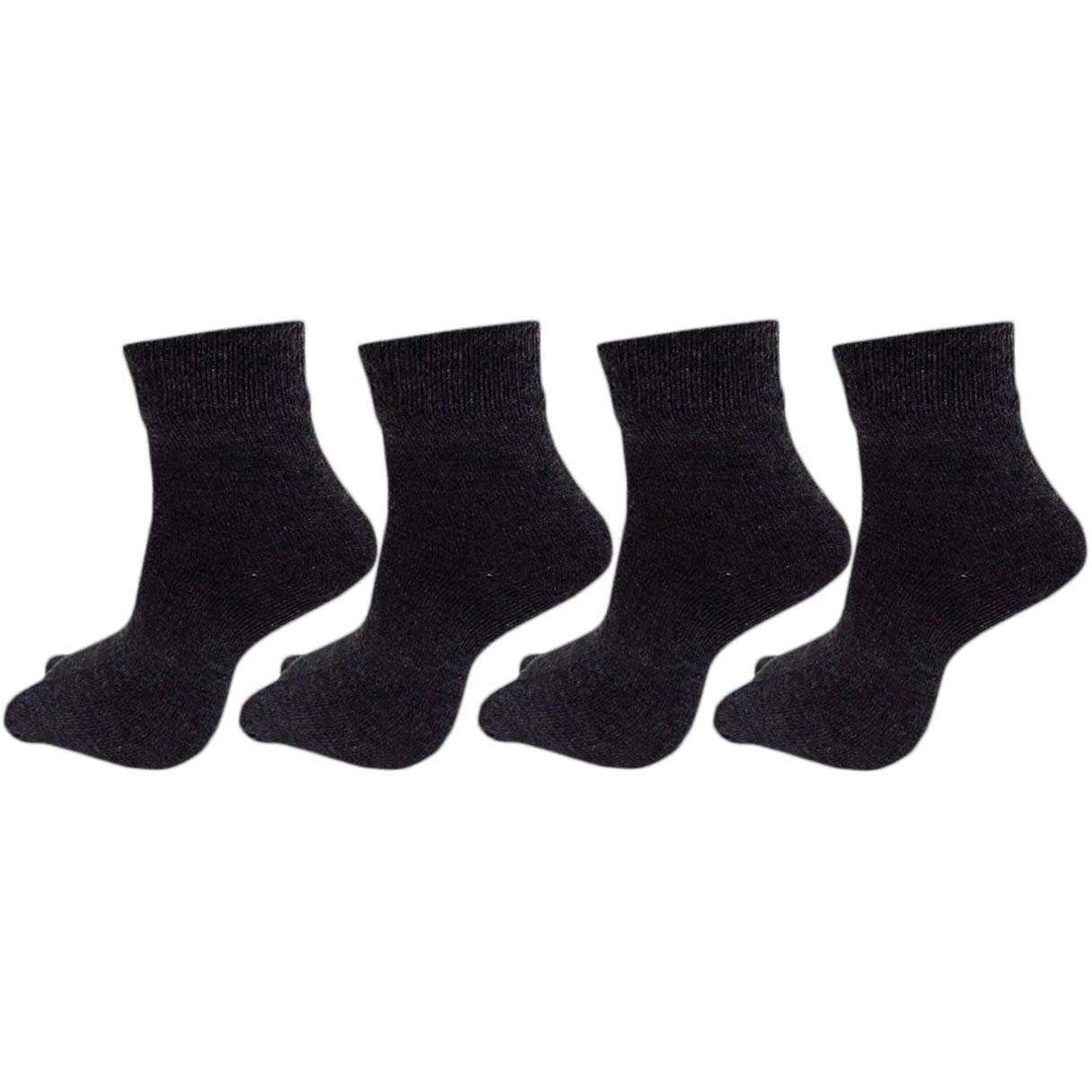 Cotson Women's Woolen Ankle Length Dark Grey Socks (Pack of 4 Pairs)-image-21