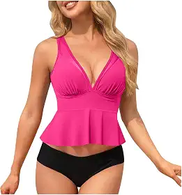 Conjunto de 2 peças de roupa de banho de costas nuas para mulheres, sexy, triângulo havaiano, 2 peças, roupa de banho de microbiquíni, tanquíni, 2 peças