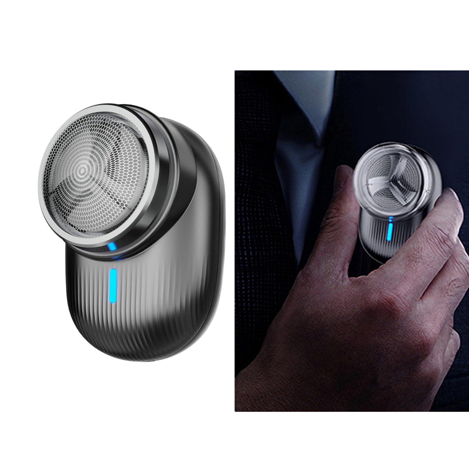 JzcsdkSIL Professional Face Beard Trimmer Rechargeable for Men Cutter Barber Machine with Colorful Breathing Light Trimmer