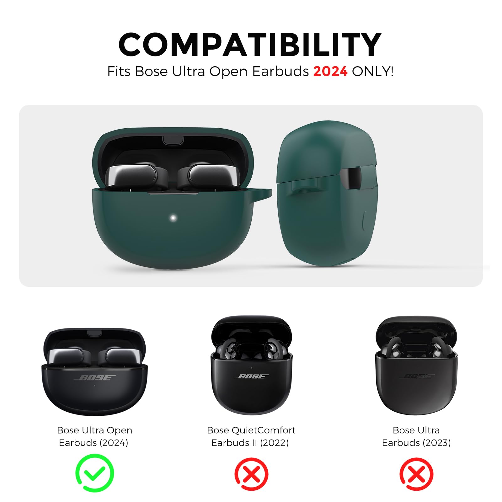 Amazon | AHASTYLE Bose Ultra Open Earbuds (2024) 用シリコンケース 