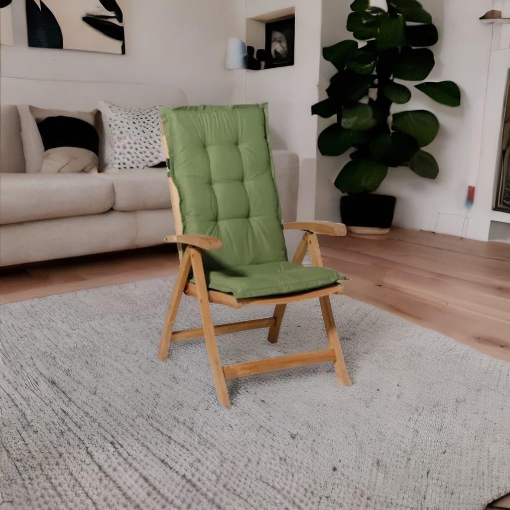 Madison 4er Set Hochlehner Auflagen, Bequeme und Stilvolle Gartenstuhlauflage für Holz-,Stahl-, Oder Kunststoffstühle, Sitzauflage - Indoor/Outdoor Stuhlpolster