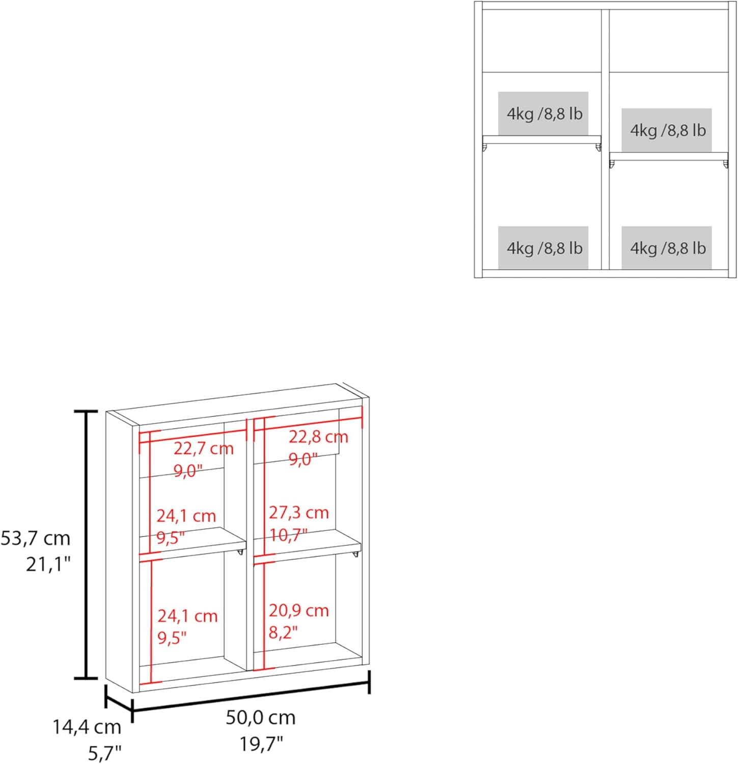 LIFE SKY Wall Mounted Mirror Cabinet with Storage: Modern White Bathroom Storage Unit - 4 Shelf Organizer for Small Spaces & Studio Use