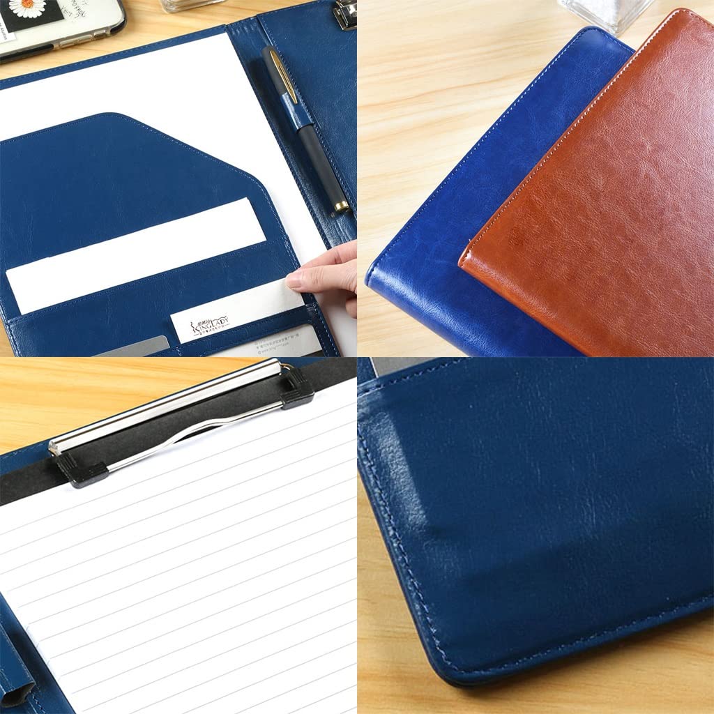 Zwischenablage Mappe Konferenzmappe, Arbeitsordner, Padfolio, Klemmbrett, Ordner, Portfolio for Notizblockhalter, A4-Schreibblock for Business, Schule, Büro, Konferenz, Klemmbretter(Silver)