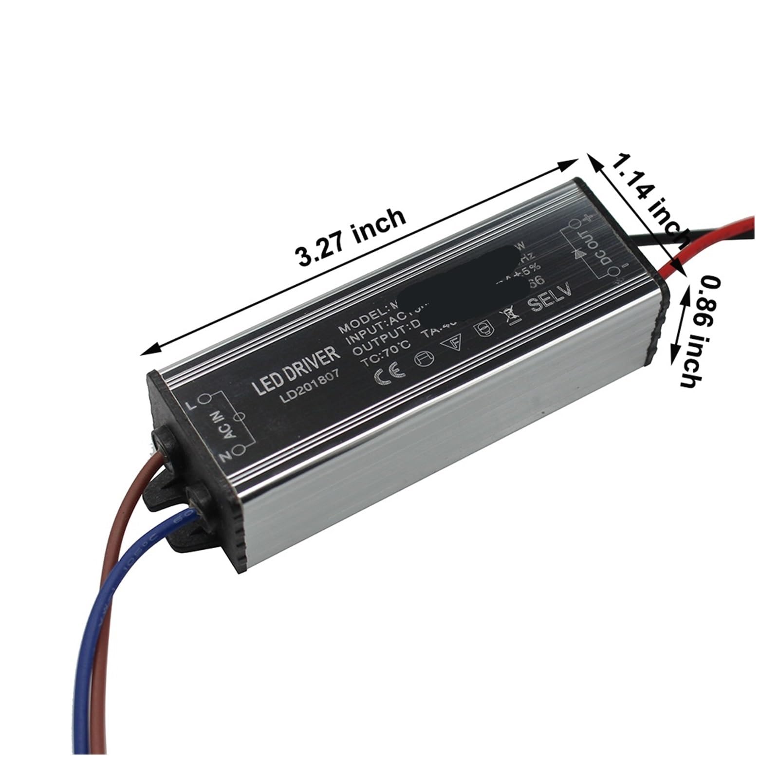 Driver LED in Alluminio IP66 18-25W 300mA AC 100-265V a DC 54-90V Alimentatore Impermeabile Trasformatore di Illuminazione Driver Zavorra