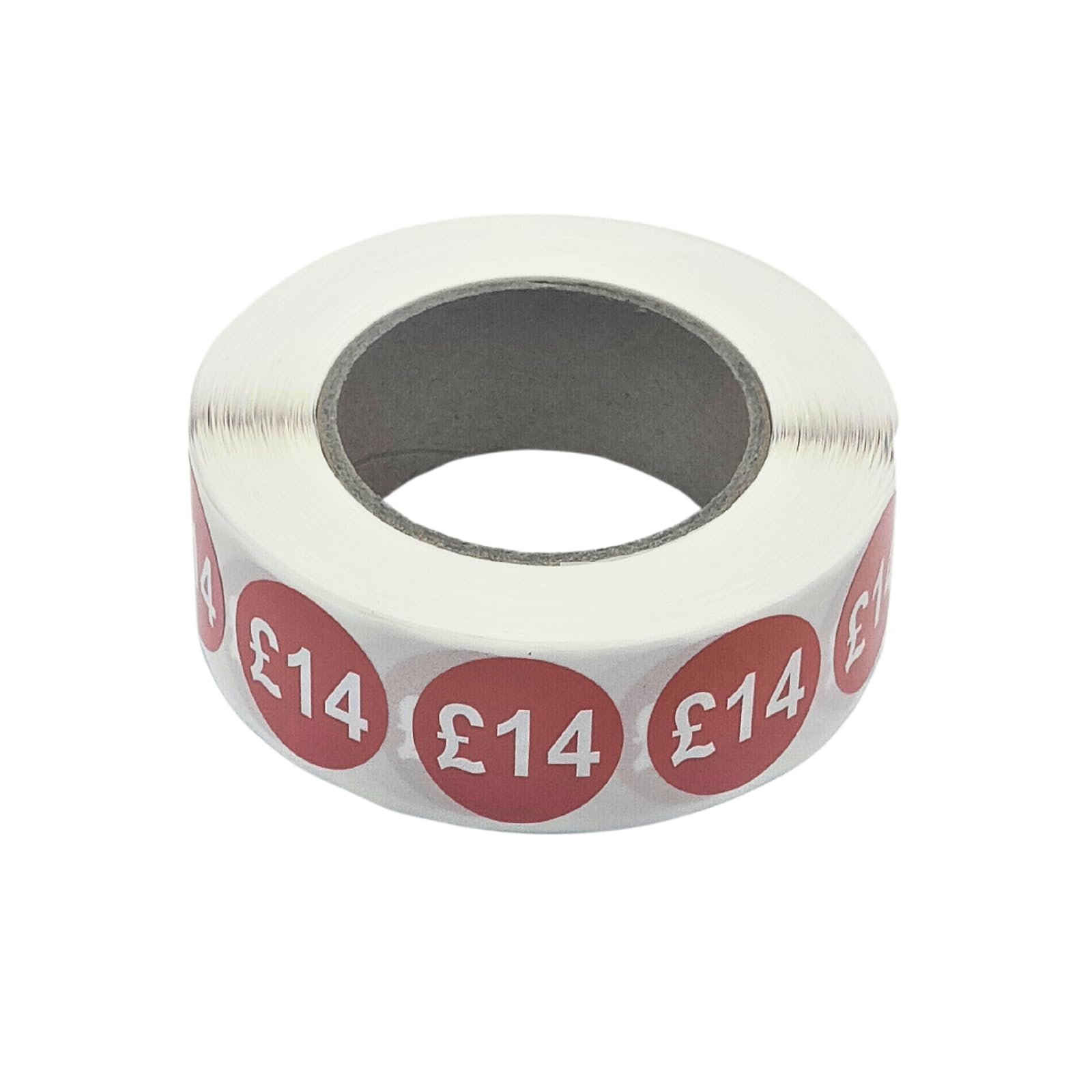 1000x 25mm £1-£30 Red Price Self Adhesive Stickers Sticky Labels for Retail Display (£14) — image 1