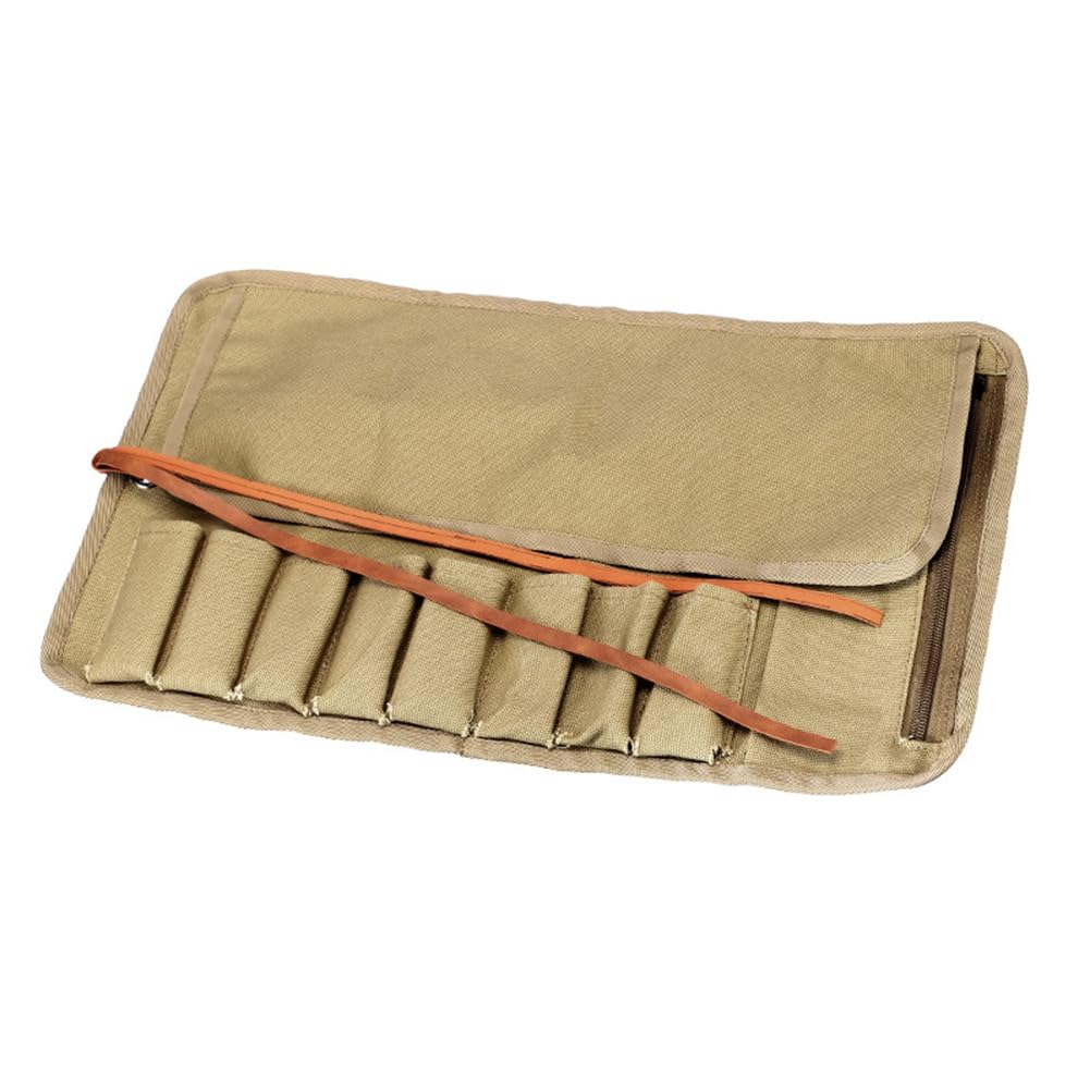 Jnchdghwa As Shown Engraving Knife, Wrench Screwdriver, 8-Compartment Portable Roll Storage Bag- Large Capacity Hardware Tool Organizer Bag