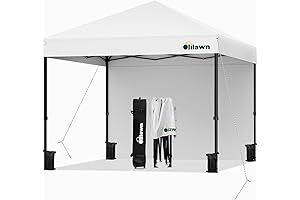 10x10 Instant Pop Up Canopy Tent with Waterproof Oxford Fabric Sidewalls and Accessories