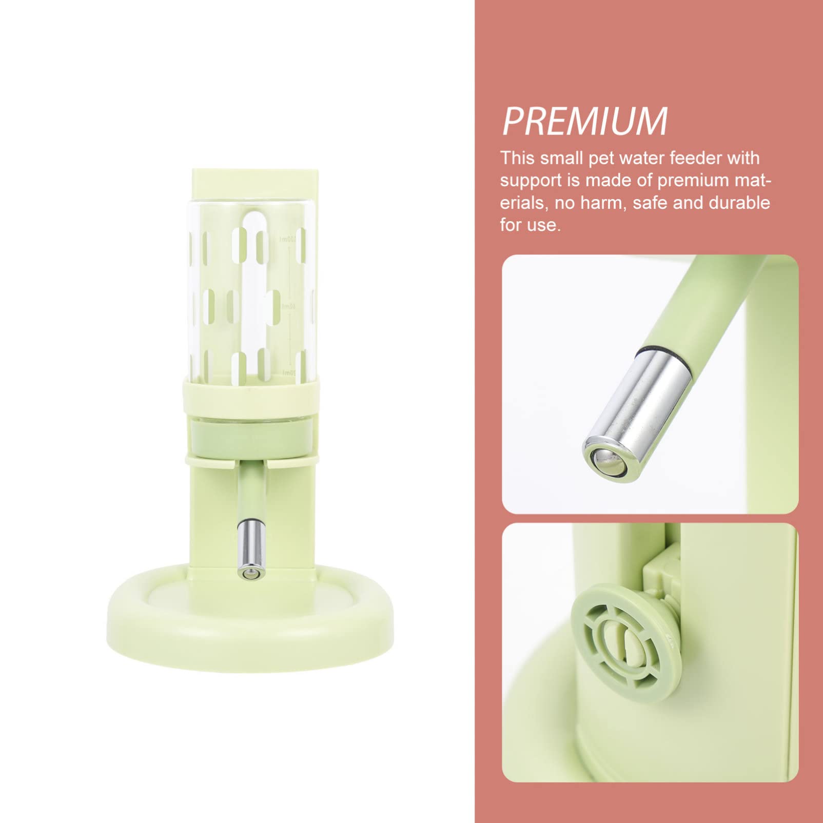 BESTonZON Convenient Hamster Water Dispenser Leak Pet Water Bottle for Animals for Hamsters Guinea Pigs Ferrets and More Material