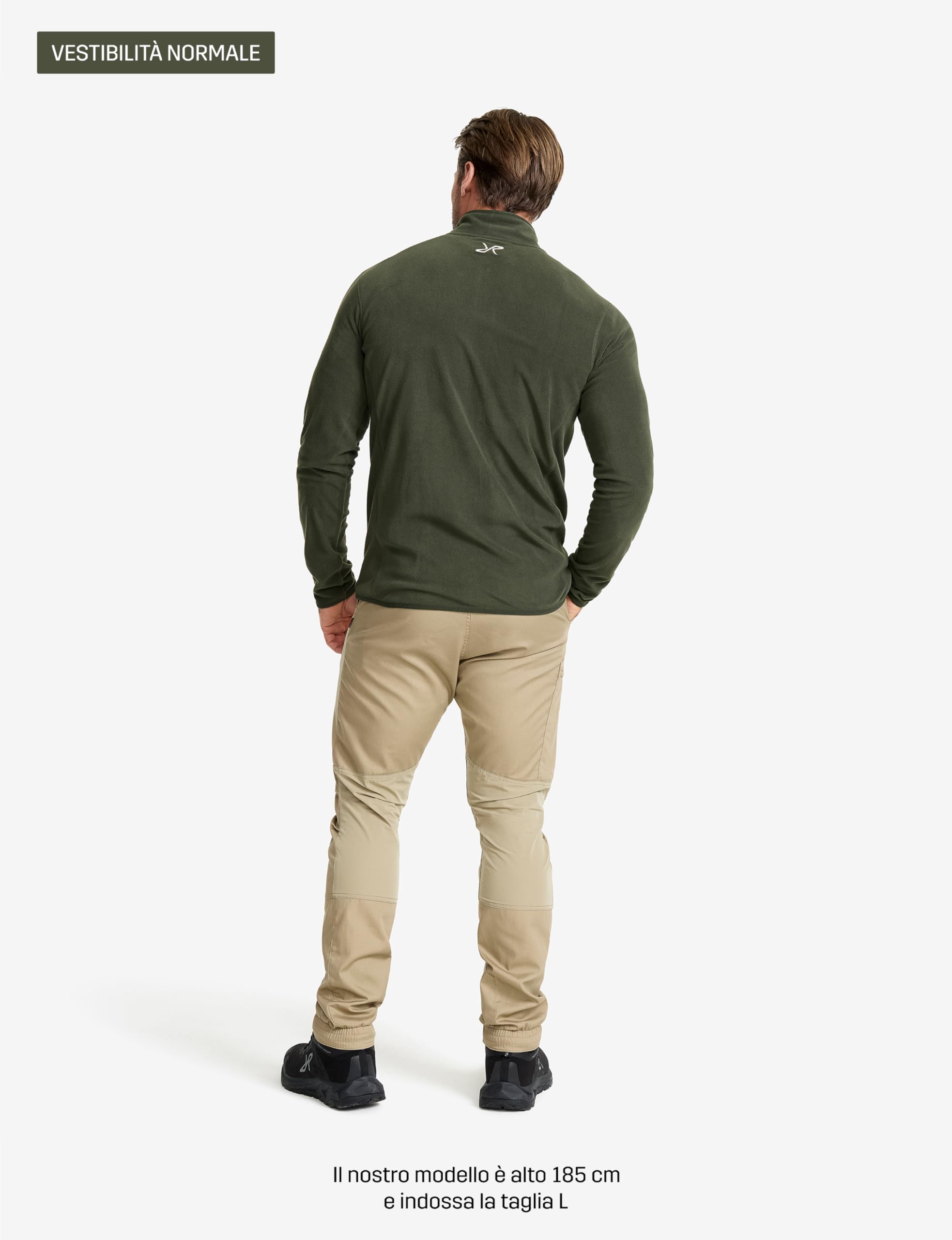 RevolutionRace Hiker Full-Zip Fleece da Uomo, Giacca in Pile Strato Leggero e Traspiranteda Esterno Perfetta per l'escursionismo