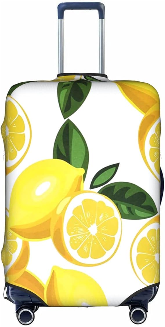 review Fruit Lemon Suitcase Cover Travel Luggage Protector Cover Fits 18-32 Inch Suitcase