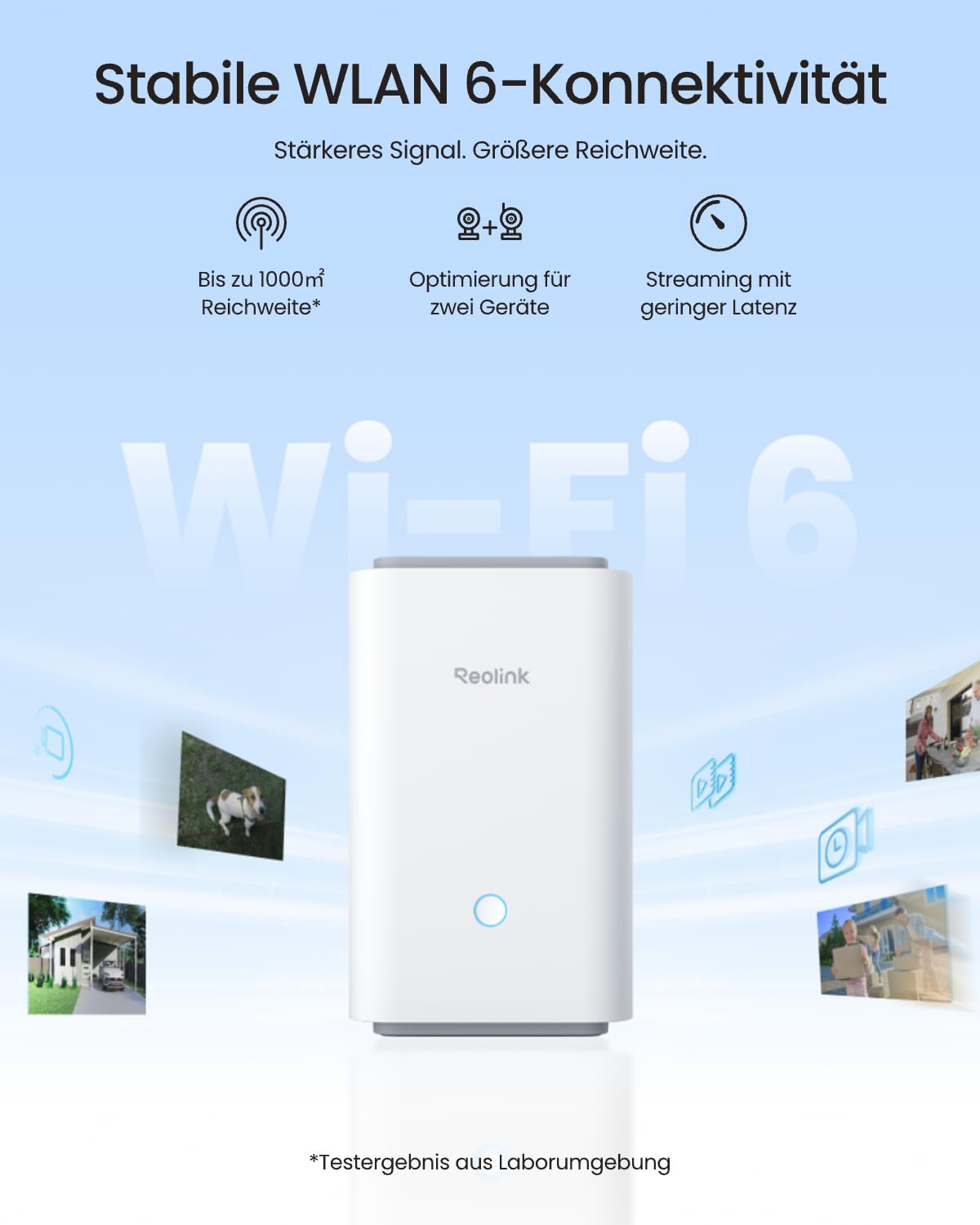 Reolink Lokalspeicher für Überwachungskamera, Bis zu 16TB HDD (Nicht inkl.) | 16MP Live-Ansicht, 2,4/5GHz Wi-Fi 6, Verschlüsselter & Erweiterbar Lokalspeicher, Ohne Abo-Gebühr, Smart Home-Kompatibilität