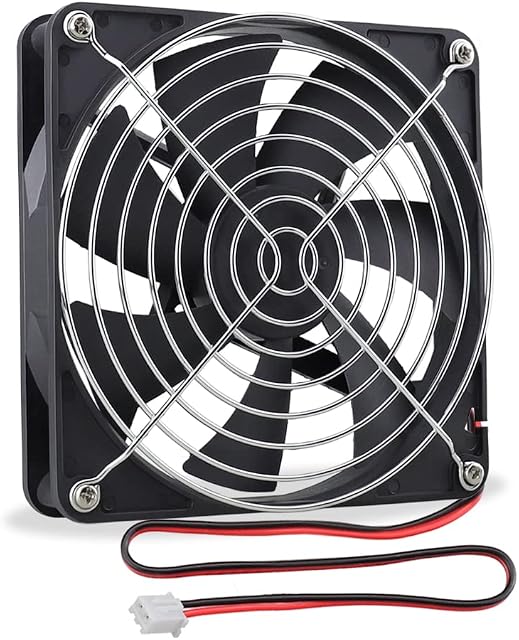 GDSTIME 140mm Fan 140 x 25mm Computer Fan 24V Fan 14CM PC Fan DC Brushless Cooling Fan 96.2CFM Big Airflow Case Fan Cooler For Projector TV box Game Console Xbox Router